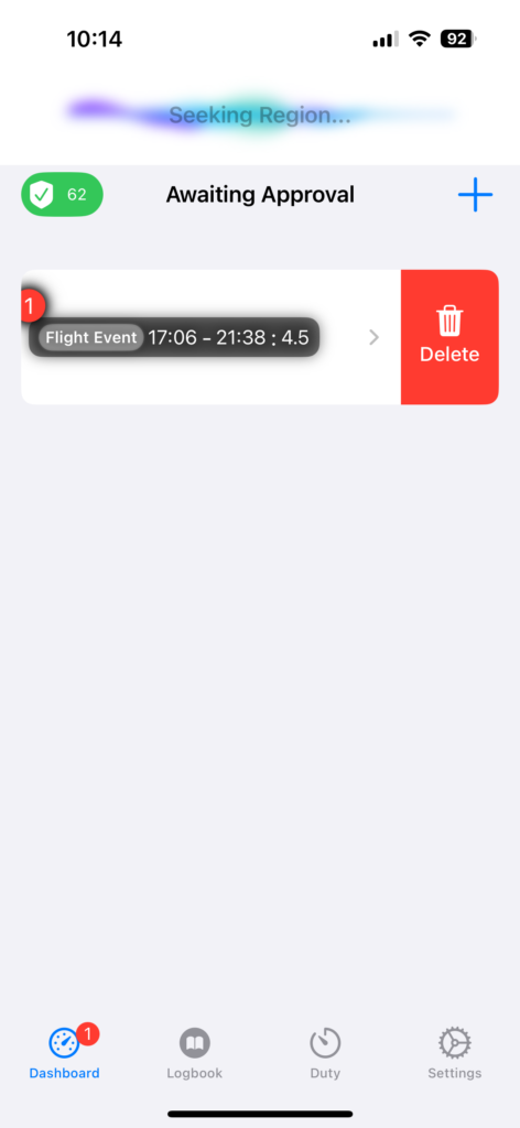 dashboard Event Delete