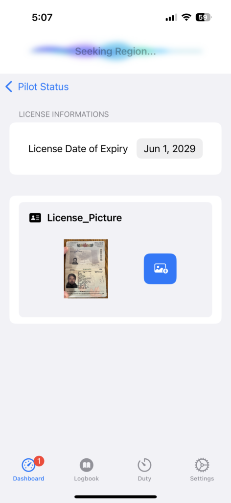 Setup Medical, License and Proficiency Validity (PRO) 4 license Status