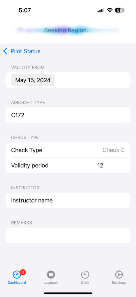Setup Medical, License and Proficiency Validity (PRO) 5 proficiency Check