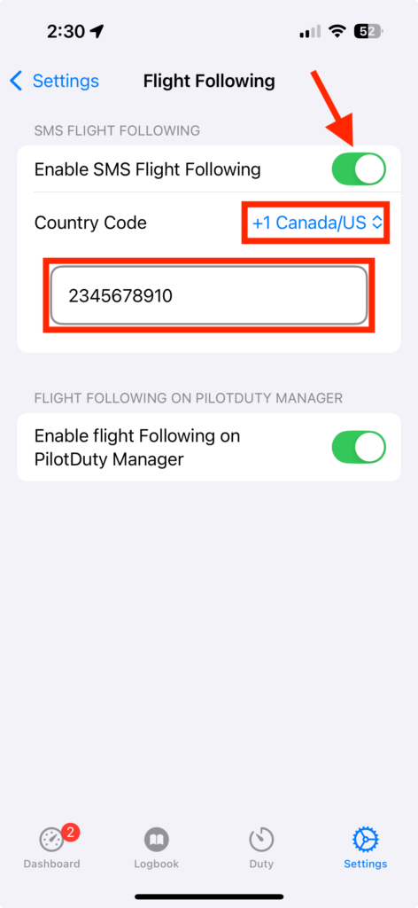 setting Flight Following With SMS Arrow