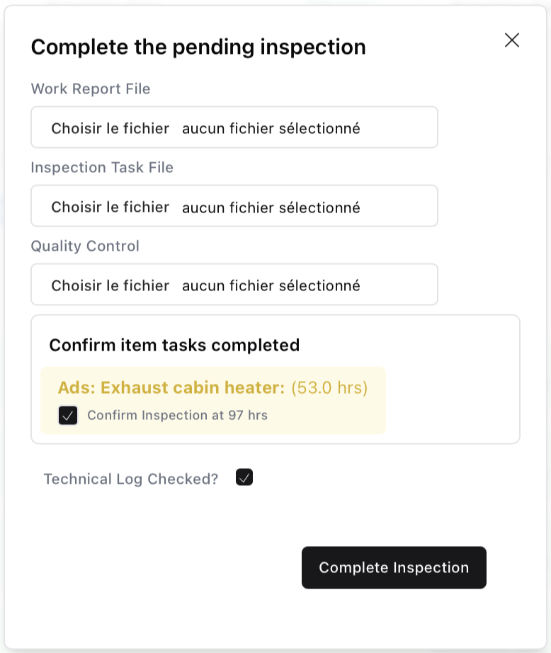 Inspection Pendin Modal