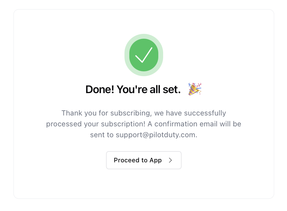 Subscription Confirmation